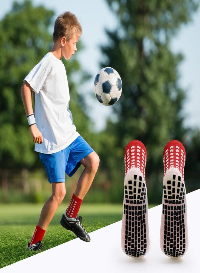 Yufree Youth Grip Soccer Socks - Boys and Girls Athletic Sport Socks for Baseball Football Basketball Hockey Rugby 4 Pcs (Mixed) - Image 4